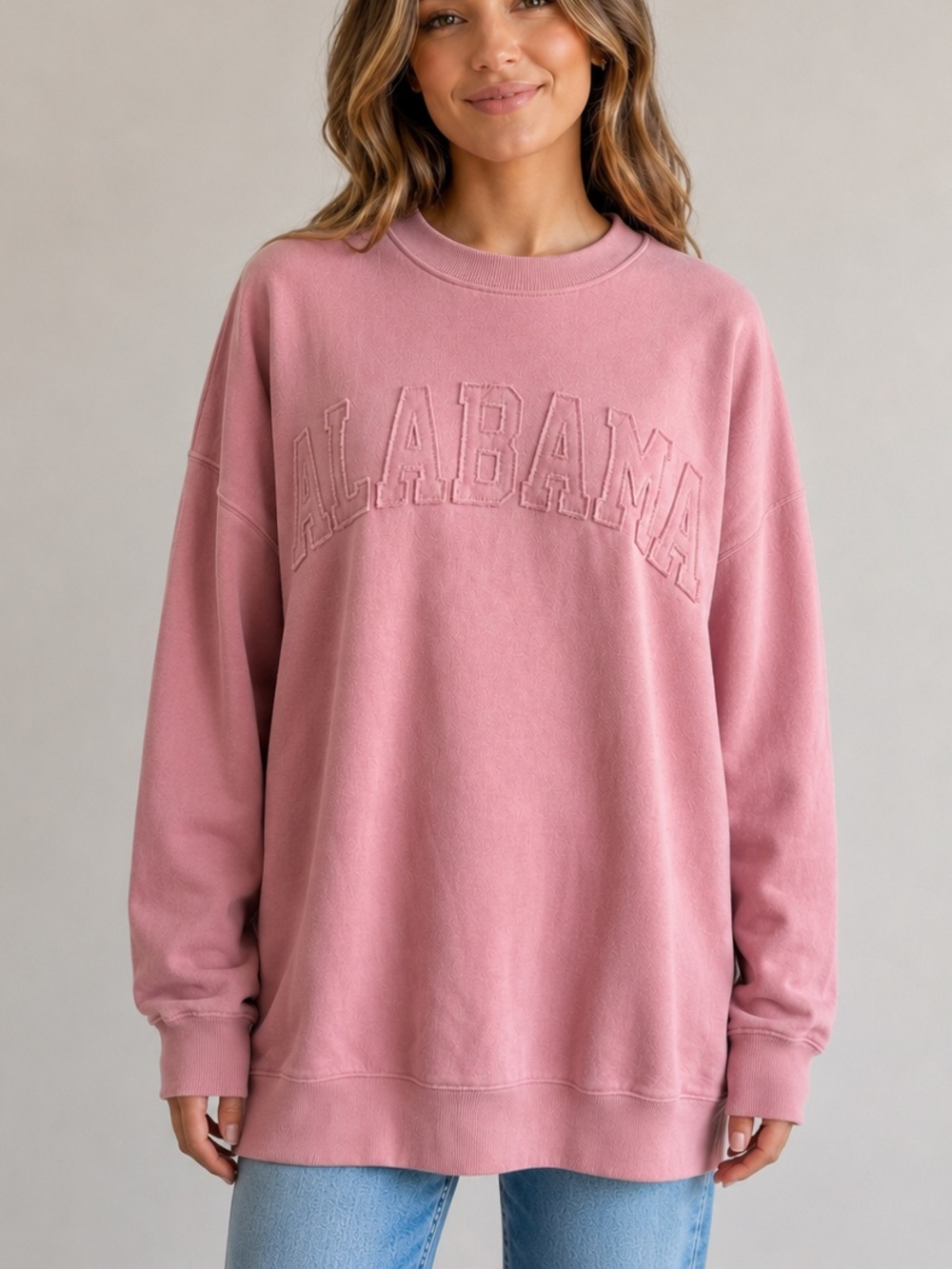 State of Mine Alabama Crewneck Pink Sweatshirt College Game Day Size Medium New